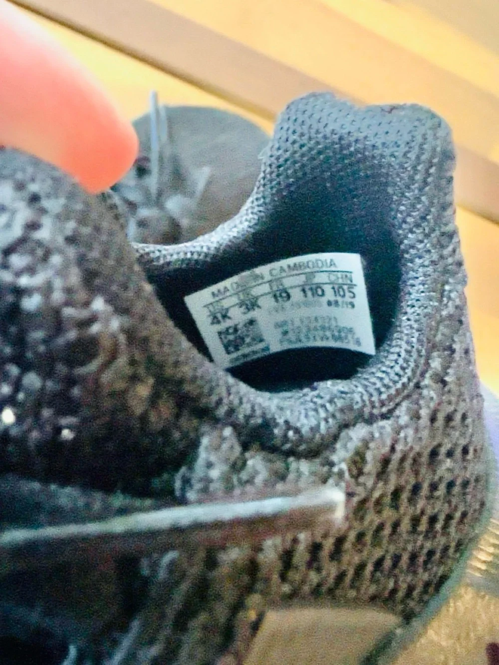 Adidas Baby Slip-On Knit Sneakers | 4C NEW Black
